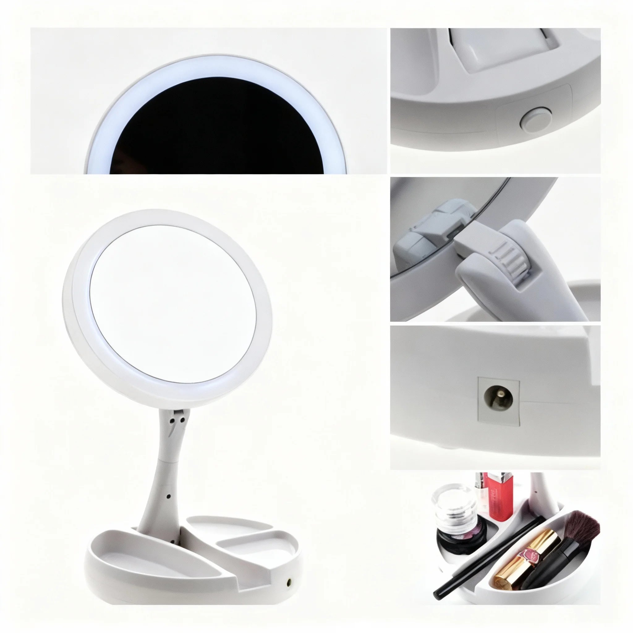 Combo Beauty Set 3 en 1: Facial, Cejas y Espejo LED X10