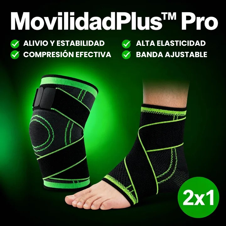 MovilidadPlus™ PRO Pack 2x1: 2 Rodilleras + 2 Tobilleras Ajustables